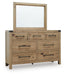 Ridgester Dresser and Mirror - Casa Morelos / Coahuila Furniture (Oklahoma City, OK)