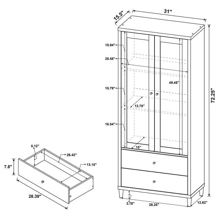 Wadeline Tall Accent Cabinet - Casa Morelos / Coahuila Furniture (Oklahoma City, OK)