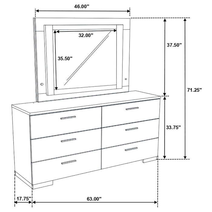 Felicity Dresser with LED Mirror