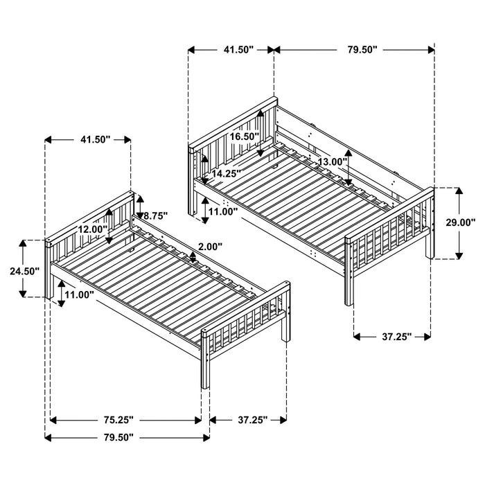 Dakota Bunk Beds - Casa Morelos / Coahuila Furniture (Oklahoma City, OK)