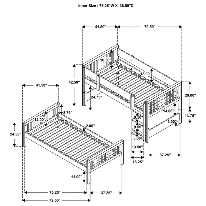 Dakota Bunk Beds - Casa Morelos / Coahuila Furniture (Oklahoma City, OK)
