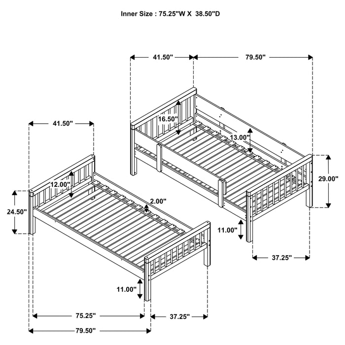 Dakota Bunk Beds - Casa Morelos / Coahuila Furniture (Oklahoma City, OK)