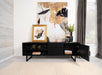 Marsden 2-door Wood 70" TV Stand Charcoal Black - Casa Morelos / Coahuila Furniture (Oklahoma City, OK)