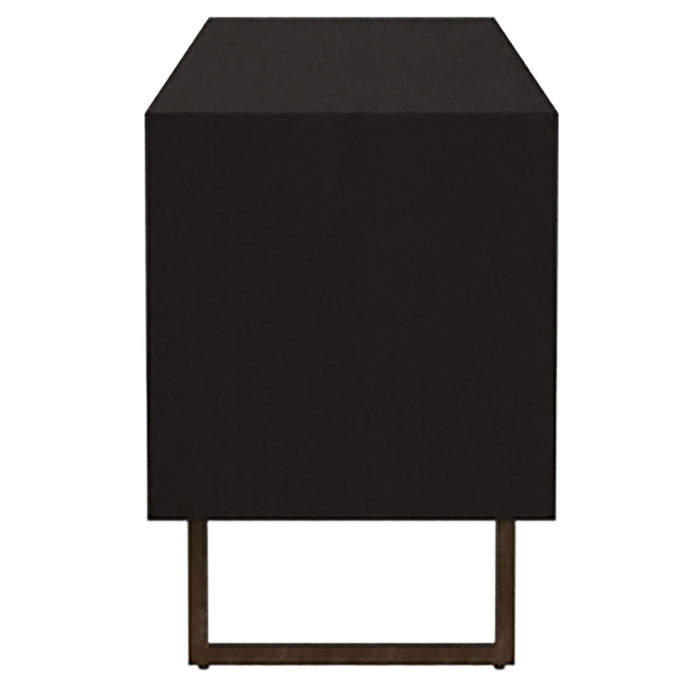 Marsden 2-door Wood 70" TV Stand Charcoal Black - Casa Morelos / Coahuila Furniture (Oklahoma City, OK)
