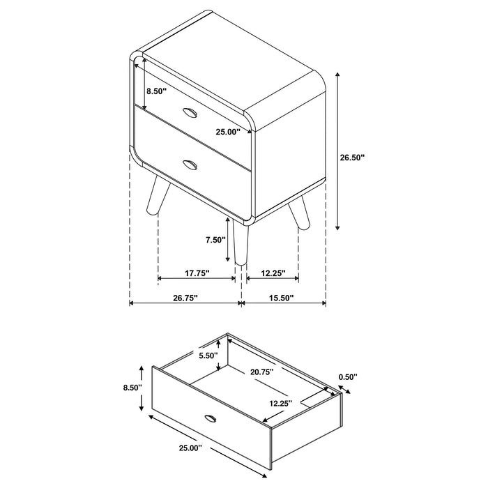 Robyn Nightstands - Casa Morelos / Coahuila Furniture (Oklahoma City, OK)