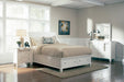 Sandy Beach Queen & E.King Panel Bed with High Headboard Black & White - Casa Morelos / Coahuila Furniture (Oklahoma City, OK)