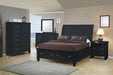 Sandy Beach Queen & E.King Storage Sleigh Bed Black & White - Casa Morelos / Coahuila Furniture (Oklahoma City, OK)