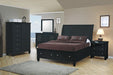 Sandy Beach Queen & E.King Storage Sleigh Bed Black & White - Casa Morelos / Coahuila Furniture (Oklahoma City, OK)
