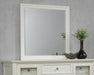 Sandy Beach Rectangular Dresser Mirror Cream White - Casa Morelos / Coahuila Furniture (Oklahoma City, OK)