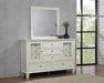 Sandy Beach Rectangular Dresser Mirror Cream White - Casa Morelos / Coahuila Furniture (Oklahoma City, OK)
