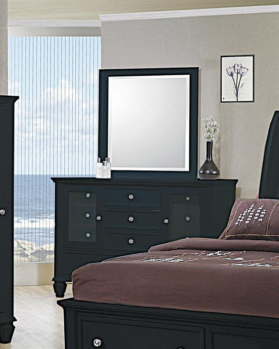 Sandy Beach Vertical Dresser Mirror Black - Casa Morelos / Coahuila Furniture (Oklahoma City, OK)