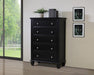 Sandy Beach 5-drawer Chest Black - Casa Morelos / Coahuila Furniture (Oklahoma City, OK)