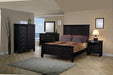 Sandy Beach Queen & E.King Panel Bed with High Headboard Black & White - Casa Morelos / Coahuila Furniture (Oklahoma City, OK)
