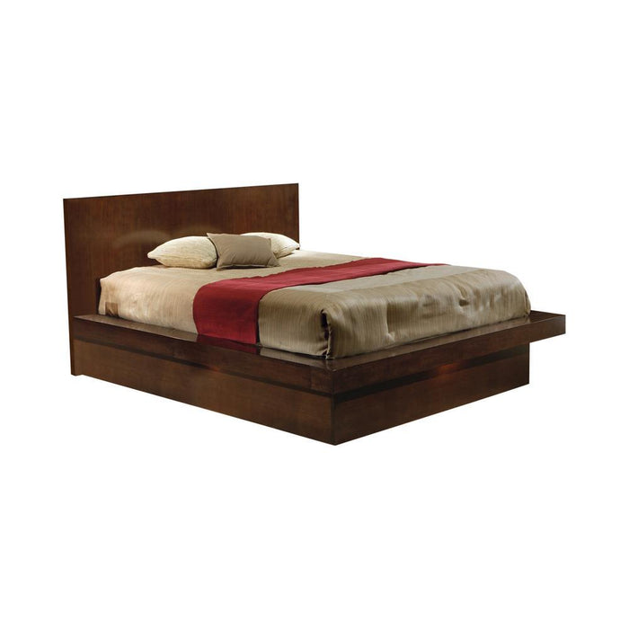 Jessica Eastern King & Queen Platform Bed with Rail Seating Cappuccino - Casa Morelos / Coahuila Furniture (Oklahoma City, OK)