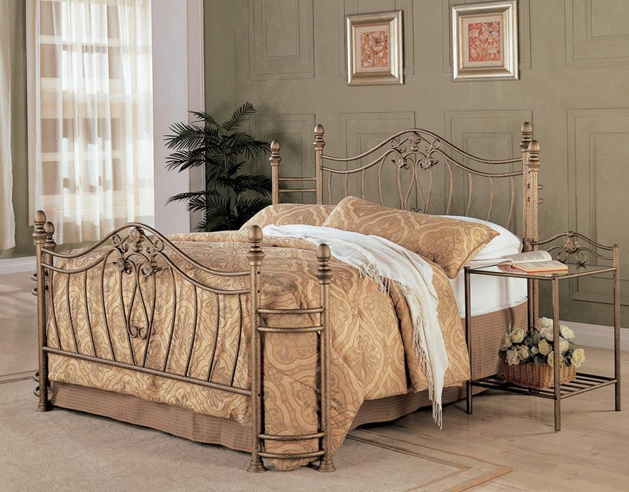 Sydney Eastern King & Queen Bed Antique Brushed Gold - Casa Morelos / Coahuila Furniture (Oklahoma City, OK)