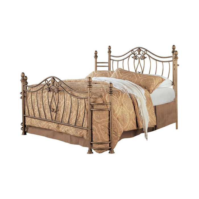 Sydney Eastern King & Queen Bed Antique Brushed Gold - Casa Morelos / Coahuila Furniture (Oklahoma City, OK)