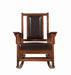 Ida Upholstered Rocking Chair Tobacco and Dark Brown - Casa Morelos / Coahuila Furniture (Oklahoma City, OK)