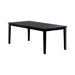 Louise Rectangular Dining Table with Extension Leaf Black - Casa Morelos / Coahuila Furniture (Oklahoma City, OK)