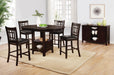 Lavon Upholstered Counter Height Stools Black and Espresso (Set of 2) - Casa Morelos / Coahuila Furniture (Oklahoma City, OK)