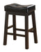 Donald Upholstered Counter Height Stools Black and Cappuccino (Set of 2) - Casa Morelos / Coahuila Furniture (Oklahoma City, OK)