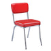 Retro Open Back Side Chairs Red and Chrome (Set of 2) - Casa Morelos / Coahuila Furniture (Oklahoma City, OK)