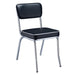 Retro Open Back Side Chairs Black and Chrome (Set of 2) - Casa Morelos / Coahuila Furniture (Oklahoma City, OK)
