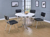 Retro Open Back Side Chairs Black and Chrome (Set of 2) - Casa Morelos / Coahuila Furniture (Oklahoma City, OK)