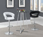 Barraza 29" Adjustable Height Bar Stool White and Chrome - Casa Morelos / Coahuila Furniture (Oklahoma City, OK)