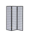 Carrie 3-panel Folding Screen Black and White - Casa Morelos / Coahuila Furniture (Oklahoma City, OK)
