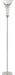 Archie Floor Lamp with Frosted Ribbed Shade Brushed Steel - Casa Morelos / Coahuila Furniture (Oklahoma City, OK)