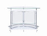 Amarillo 2-tier Bar Unit White and Chrome - Casa Morelos / Coahuila Furniture (Oklahoma City, OK)