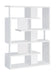 Hoover 5-tier Bookcase White and Chrome - Casa Morelos / Coahuila Furniture (Oklahoma City, OK)
