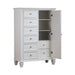 Sandy Beach 8-drawer Door Chest Storage Cream White - Casa Morelos / Coahuila Furniture (Oklahoma City, OK)