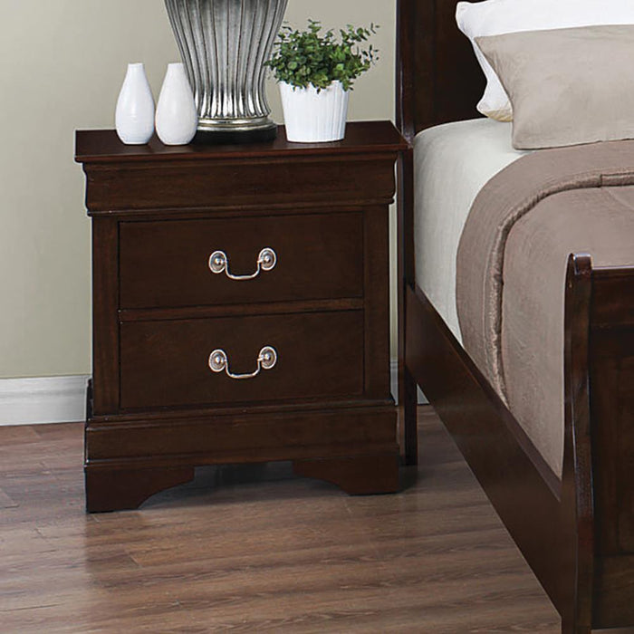 Louis Philippe 2-drawer Nightstand Cappuccino - Casa Morelos / Coahuila Furniture (Oklahoma City, OK)