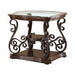 Laney End Table Deep Merlot and Clear - Casa Morelos / Coahuila Furniture (Oklahoma City, OK)