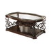 Laney Coffee Table Deep Merlot and Clear - Casa Morelos / Coahuila Furniture (Oklahoma City, OK)