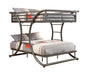 Stephan Full Over Full Bunk Bed Gunmetal - Casa Morelos / Coahuila Furniture (Oklahoma City, OK)