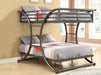 Stephan Full Over Full Bunk Bed Gunmetal - Casa Morelos / Coahuila Furniture (Oklahoma City, OK)