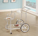 Sarandon 3-tier Serving Cart Chrome and Clear - Casa Morelos / Coahuila Furniture (Oklahoma City, OK)