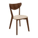 Kersey Dining Side Chairs with Curved Backs Beige and Chestnut (Set of 2) - Casa Morelos / Coahuila Furniture (Oklahoma City, OK)