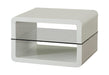 Elana Square 2-shelf End Table Glossy White - Casa Morelos / Coahuila Furniture (Oklahoma City, OK)