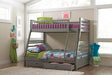 Ashton Twin Over Full 2-drawer Bunk Bed Cappuccino, White, Navy, Honey, & Brown - Casa Morelos / Coahuila Furniture (Oklahoma City, OK)