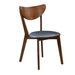 Jedda Upholstered Dining Chairs Dark Walnut and Black (Set of 2) - Casa Morelos / Coahuila Furniture (Oklahoma City, OK)