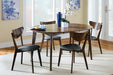 Jedda Upholstered Dining Chairs Dark Walnut and Black (Set of 2) - Casa Morelos / Coahuila Furniture (Oklahoma City, OK)