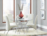 Bishop Upholstered Side Chairs White and Chrome (Set of 2) - Casa Morelos / Coahuila Furniture (Oklahoma City, OK)