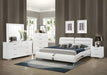 Jeremaine California King, E.King, & Queen Upholstered Bed White - Casa Morelos / Coahuila Furniture (Oklahoma City, OK)