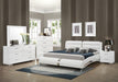 Jeremaine California King, E.King, & Queen Upholstered Bed White - Casa Morelos / Coahuila Furniture (Oklahoma City, OK)