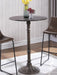 Oswego Round Bar Table Dark Russet and Antique Bronze - Casa Morelos / Coahuila Furniture (Oklahoma City, OK)