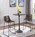 Oswego Round Bar Table Dark Russet and Antique Bronze - Casa Morelos / Coahuila Furniture (Oklahoma City, OK)