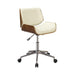 Addington Adjustable Height Office Chair Ecru and Chrome - Casa Morelos / Coahuila Furniture (Oklahoma City, OK)